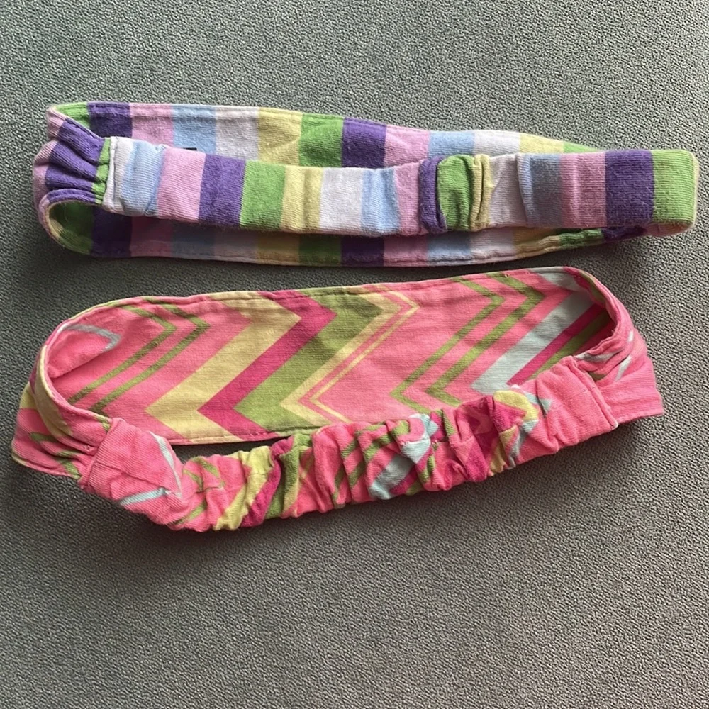 BabyGap Set of 2 Colorful Striped Chevron Stretchy Hair Headbands